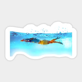 Swimmer in watercolor Sticker